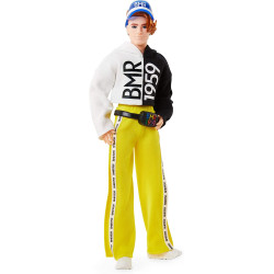 Кукла Кен Barbie Ken BMR1959 Fully Poseable Doll Red Hair with Freckles, Split Color Hoodie with Track Pants & Visor