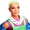 Кукла Кен Barbie Ken BMR1959 Fully Poseable Fashion Doll with Neon Hair, Neon Overalls & Puffer Jacket