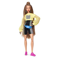 Кукла Барби Barbie BMR1959 Fully Poseable Fashion Doll with Braided Hair, Bike Shorts, Romper & Cropped Sweatshirt