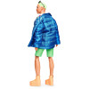 Кукла Кен Barbie Ken BMR1959 Fully Poseable Fashion Doll with Neon Hair, Neon Overalls & Puffer Jacket