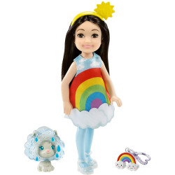 Кукла Барби Челси в костюме Радуги ​Barbie Club Chelsea Dress-Up Doll in Rainbow Costume