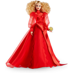 Кукла Барби коллекционная 75-летие Mattel Barbie Collector 75th Anniversary Doll in Red Chiffon Gown, Blonde