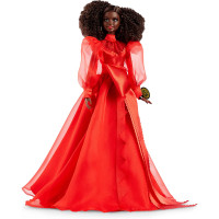 Лялька Барбі колекційна 75-річчя Mattel Barbie Collector 75th Anniversary Doll in Red Chiffon Gown, Brunette