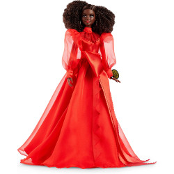Кукла Барби коллекционная 75-летие Mattel Barbie Collector 75th Anniversary Doll in Red Chiffon Gown, Brunette