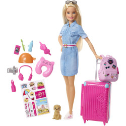 Кукла Барби Путешественница Barbie Doll and Travel Set, Blonde
