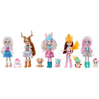 Набор из пяти кукол Снежный день с друзьями Enchantimals Snow Day Friends Collection 5 Pack Dolls