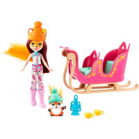 Игровой набор Рождественские сани Лисички Фелисити Enchantimals Snowtastic Sled Set with Felicity Fox Doll