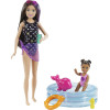 Кукла Барби Скиппер Няня Бассейн с малышкой Barbie Skipper Babysitters Inc. Playset with Toddler Small Doll, Pool