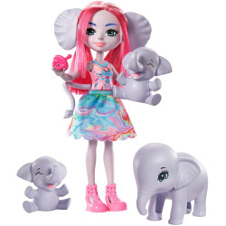 Игровой набор с куклой Семья Слоненка Эсмеральды Enchantimals Family Toy Set, Esmeralda Elephant Doll