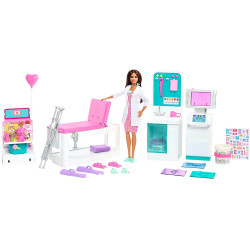 Игровой набор Клиника с куклой Барби Barbie Fast Cast Clinic Playset, Brunette Doctor Doll