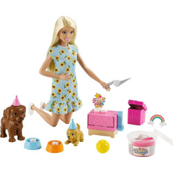 Кукла Барби Вечеринка для щенков Barbie Doll & Puppy Party Playset, Blonde