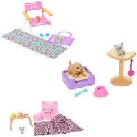 Набор аксессуаров для Барби с тремя игровыми наборами с домашними животными Barbie Accessory Pack Bundle with 3 Accessory Sets