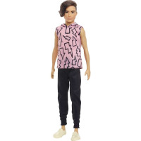 Кукла Кен Модник Barbie Ken Fashionistas Doll Lightning Bolt Hoodie & Black Pants, Slender, Rooted Brown Hair 193