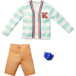 Одежда для куклы Кена Барби Barbie Ken Complete Looks Fashion Blue and White Striped Sweater and Khaki Long Shorts