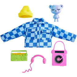 Одежда для кукол Барби Экстра с питомцем Barbie Extra Pet & Fashion Pack with Pet Teddy Bear