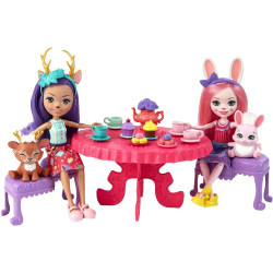 Игровой набор Веселое чаепитие с кроликом Бри и оленем Данесса Enchantimals Tea Party Danessa Deer & Bree Bunny