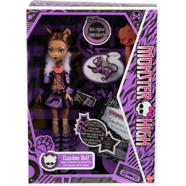 Кукла Монстер Хай Клодин Вульф базовая репродукция Monster High Clawdeen Wolf Reproduction Mattel
