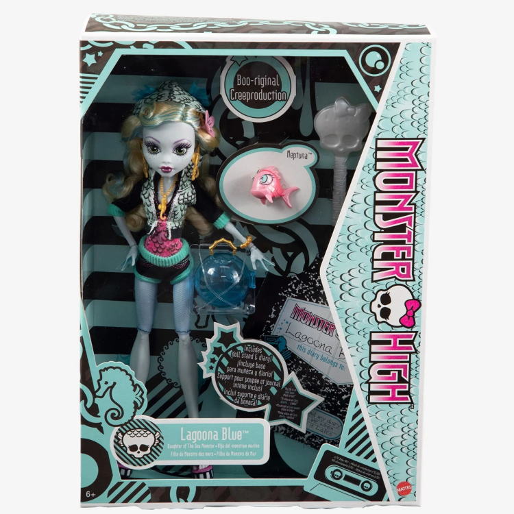 Кукла Монстер Хай Лагуна Блю базовая репродукция Monster High Lagoona Blue Booriginal Creeproduction G1 Mattel (HGC32)