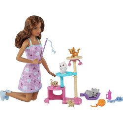Кукла Барби с котятами Barbie Kitty Condo Doll and Pets Playset