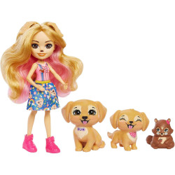 Игровой набор с куклой Семья золотистого ретривера Джерики Enchantimals City Tails Family Toy Set Gerika Golden Retriever Doll