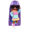 Кукла Барби Экстра Минис Модница в разноцветном платье с фиолетовыми волосами Barbie Extra Minis #7 Color-Block Hoodie Dress
