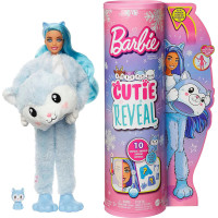 Кукла Барби Сюрприз в костюме Хаски Зимний блеск Barbie Cutie Reveal Husky Plush Costume Snowflake Sparkle Doll