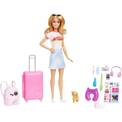Уценка Кукла Барби Путешественница со щенком Barbie Doll and Malibu Travel Set with Puppy