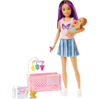 Кукла Барби Скиппер Няня с малышом Сладкие сны Barbie Skipper Babysitters Inc. Crib with Baby Doll