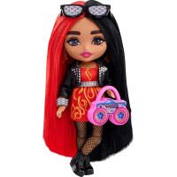 Кукла Барби Экстра Минис Модница в мотокуртке с красными и черными волосами Barbie Extra Minis #10 with Red & Black Hair