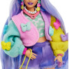 Кукла Барби Экстра Модница в цветном свитере с бабочками Barbie Extra Doll #20 in Colorful Butterfly Sweater with Pet Koala