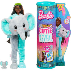 Кукла Барби Сюрприз Джунгли в костюме Слоненка Barbie Cutie Reveal Doll with Elephant Plush Costume
