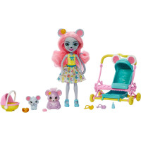 Игровой набор Семья Мышки Маурии с коляской Enchantimals City Tails Mouse Baby Buggy Playset Mauria Mouse