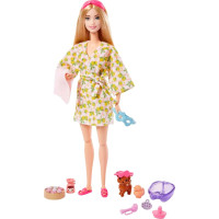 Кукла Барби Уход за собой Спа день со щенком Barbie Self-Care Spa Day with Pet Puppy