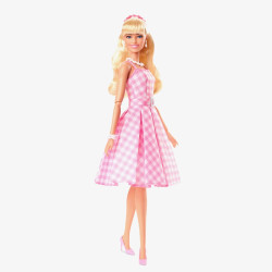 Кукла Барби Марго Робби в роли Барби в розовом платье Barbie The Movie Margot Robbie as Barbie Pink Gingham Dress Doll