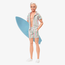 Кукла Кен Барби Райан Гослинг в роли Кена с доской для серфинга Barbie The Movie Ken Beach Doll with Surfboard