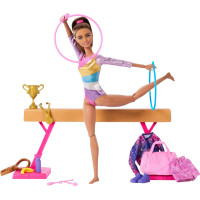 Игровой набор Кукла Барби Брюнетка Тренировки по гимнастке Barbie You Сan Be Gymnastics Playset, Brunette