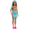 Кукла Барби Модница в радужном топе с длинными голубыми волосами Barbie Fashionistas 65th Anniversary Rainbow Top 218