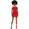 Кукла Барби Модница Темнокожая в красном вязоном платье Barbie Fashionistas 65th Anniversary Natural Black Hair, Red Dress 221