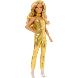 Кукла Барби Модница Миниатюрная в золотом комбинезоне Barbie Fashionistas 65th Anniversary Golden Jumpsuit 222