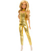 Кукла Барби Модница Миниатюрная в золотом комбинезоне Barbie Fashionistas 65th Anniversary Golden Jumpsuit 222