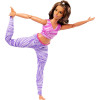 Кукла Барби Йога Двигайся как я Пышная брюнетка Barbie Made to Move Brunette Curvy Body Sports Top & Pants (HRH29)