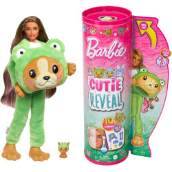 Кукла Барби Сюрприз Щенок в костюме лягушки Barbie Cutie Reveal Animal Plush Costume Puppy as Frog