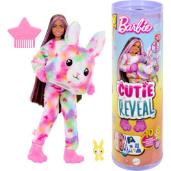 Кукла Барби Цветные пушистики в костюме Радужного Кролика Barbie Cutie Reveal Color Dream Tie-Dyed Bunny Costume (HRK38)