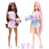 Набор кукол Барби Сюрприз в плюшевых костюмах Пижамная вечеринка Barbie Cutie Reveal Cozy Cute Tees Slumber Party