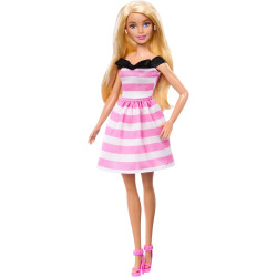 Кукла Барби в полосатом платье Barbie 65th Anniversary Pink & White Striped Dress