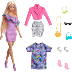Кукла Барби Модница Стильные наряды Barbie Odile Fashions Party with Outfits (HYT61)