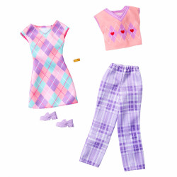 Одежда для кукол Барби Принт Аргайл Barbie Fashions Clothing Argyle Outfits (HYV06)
