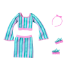 Одяг для ляльок Барбі Зелено-рожевий костюм у смужку Barbie Fashion Pack Striped Set (HYV19)