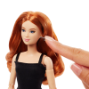 Кукла Барби Базовая Миниатюрная рыжые волосы в черном платье Barbie Signature Basics Model 04 Red Hair, Petite Body (JBH74)