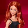 Кукла Барби Базовая Миниатюрная рыжые волосы в черном платье Barbie Signature Basics Model 04 Red Hair, Petite Body (JBH74)